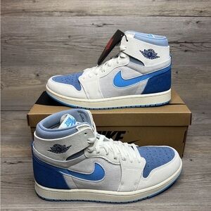 AIR JORDAN 1 ZOOM CMFT 2
SAIL/DK POWDER BLUE-BLUE GREY NEW WITH OUT BOX